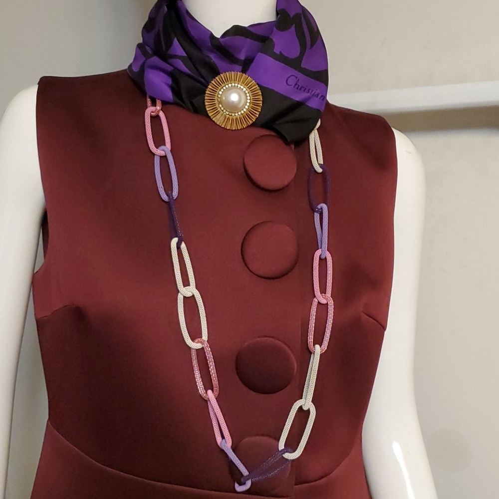 Christian Dior Ladies Slik Scarf. - Picture 9 of 16